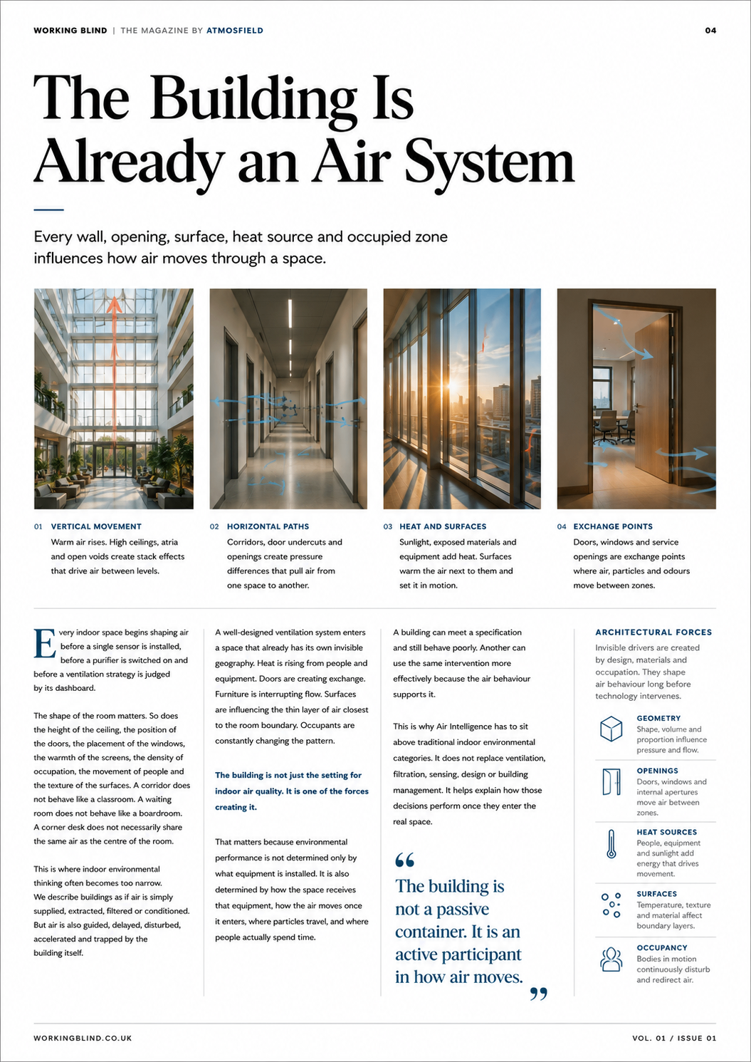 Page 4 of the WORKING BLIND digital magazine published by AtmosField.